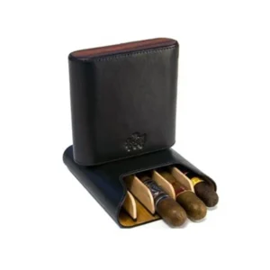 Cigar Case Brizard 5 cigars - Dakota Black